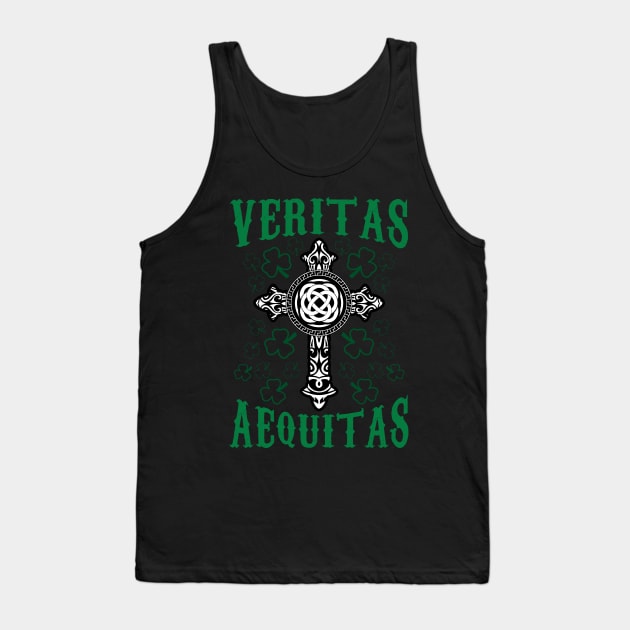 Veritas Aequitas Irish St Patrick's Day Tank Top by E